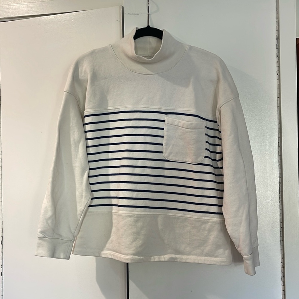 Madewell Cotton Mockneck Pocket Sweatshirt